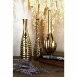 Grayson Lane Glam Vase Gold Stoneware - Set Of 3 7 Grayson Lane Glam Vase Gold Stoneware - Set Of 3 -GRAYSON LANE SHOP 330858698 AlternateImage1