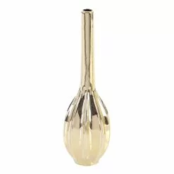 Grayson Lane Glam Vase Gold Stoneware - Set Of 3