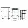 Grayson Lane 3-Piece Black Metal Accent Table Set