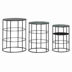 Grayson Lane 3-Piece Black Metal Accent Table Set