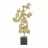 Grayson Lane 20-in X 10-in Contemporary Gingko Leaf Sculpture Gold Polyresin