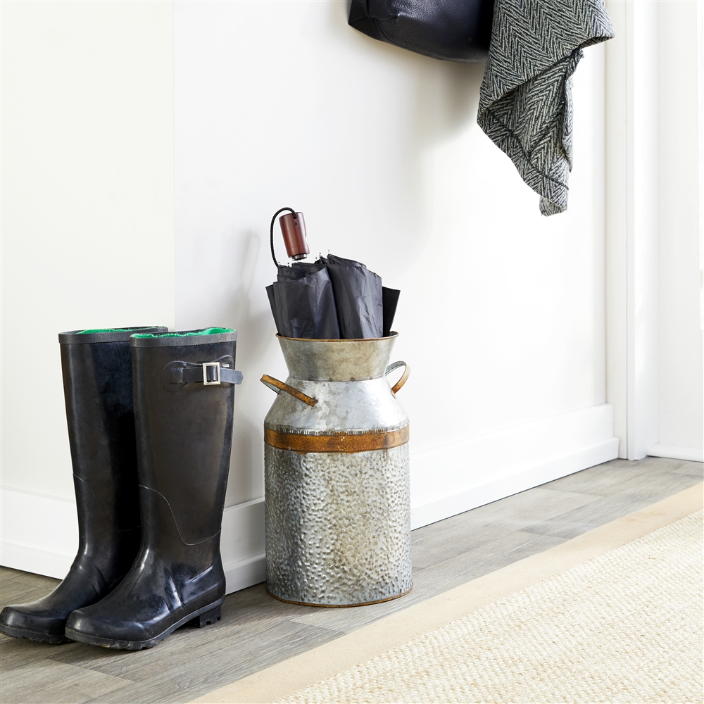 Grayson Lane 14-in X 10-in Farmhouse Decorative Can Grey Tin 4 Grayson Lane 14-in X 10-in Farmhouse Decorative Can Grey Tin - Image 4