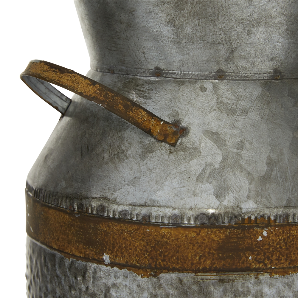 Grayson Lane 14-in X 10-in Farmhouse Decorative Can Grey Tin 3 Grayson Lane 14-in X 10-in Farmhouse Decorative Can Grey Tin - Image 3