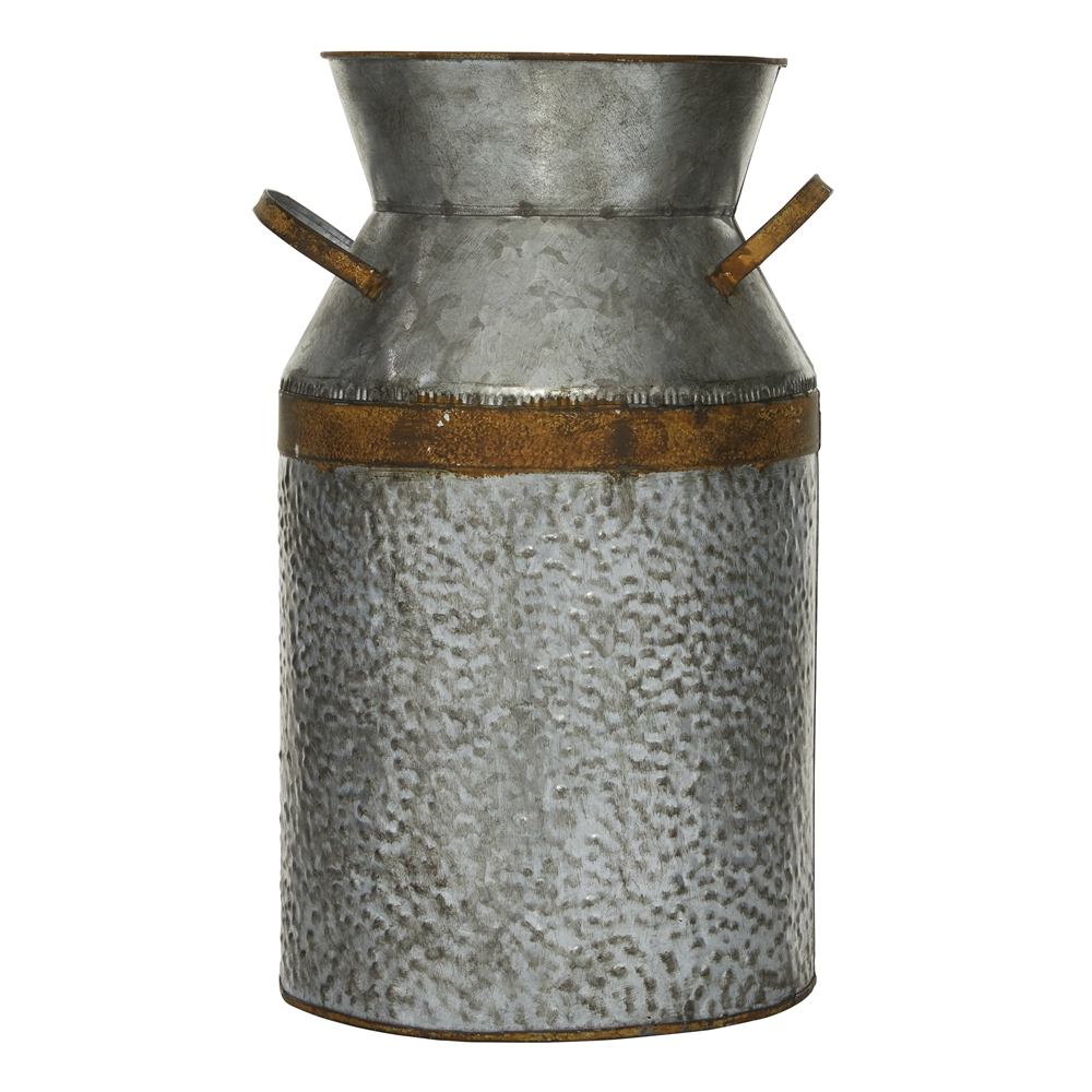 Grayson Lane 14-in X 10-in Farmhouse Decorative Can Grey Tin 2 Grayson Lane 14-in X 10-in Farmhouse Decorative Can Grey Tin - Image 2