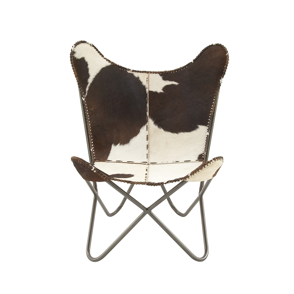 Grayson Lane Rustic Dark Brown And Cream Butterfly Chair 1 Grayson Lane Rustic Dark Brown And Cream Butterfly Chair