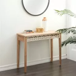 Grayson Lane 32-in X 40-in Wood Farmhouse Console Table - Brown -GRAYSON LANE SHOP 330858759 AlternateImage1