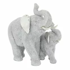Grayson Lane 7-in X 9-in Glam Sculpture Silver Polystone Elephant 8 Grayson Lane 7-in X 9-in Glam Sculpture Silver Polystone Elephant -GRAYSON LANE SHOP 330858760 AlternateImage5