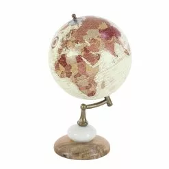 Grayson Lane 13-in X 8-in Contemporary Globe Cream Mango Wood And Marble -GRAYSON LANE SHOP 330858765 AlternateImage4