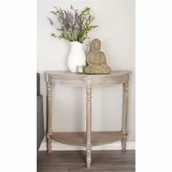 Grayson Lane 32-in X 32-in Wood Rustic Console Table - Light Brown -GRAYSON LANE SHOP 330858773 AlternateImage1