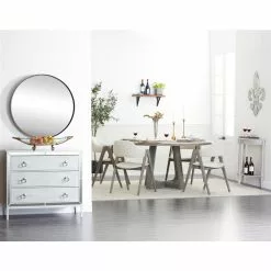 Grayson Lane 32-in X 32-in Wood Rustic Console Table - Light Brown -GRAYSON LANE SHOP 330858773 AlternateImage8