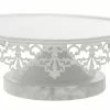 Grayson Lane White Vintage Cake Stand Metal - Set Of 3