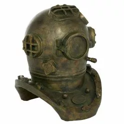 Grayson Lane 10-in X 8-in Coastal Decorative Antique Diving Helmet Bronze Polystone -GRAYSON LANE SHOP 330858908 MainImage 001