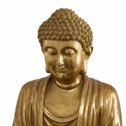 Grayson Lane 16-in X 12-in Glam Sculpture Gold Polystone Buddha