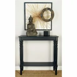 Grayson Lane 32-in X 32-in Wood Rustic Console Table - Black -GRAYSON LANE SHOP 330858927 AlternateImage1