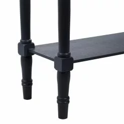 Grayson Lane 32-in X 32-in Wood Rustic Console Table - Black -GRAYSON LANE SHOP 330858927 AlternateImage4