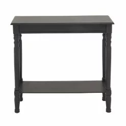 Grayson Lane 32-in X 32-in Wood Rustic Console Table - Black