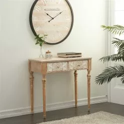 Grayson Lane 33-in X 36-in Wood Farmhouse Console Table - Brown -GRAYSON LANE SHOP 330858938 AlternateImage1