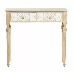 Grayson Lane 33-in X 36-in Wood Farmhouse Console Table - Brown -GRAYSON LANE SHOP 330858938 AlternateImage5
