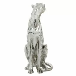 Grayson Lane 16-in X 7-in Glam Sculpture Silver Polystone Leopard -GRAYSON LANE SHOP 330858951 AlternateImage4