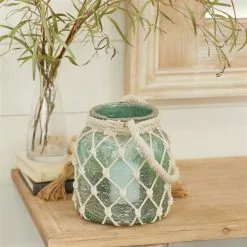 Grayson Lane 1 Candle Glass Lantern Coastal Candle Holder (Aquamarine) -GRAYSON LANE SHOP 330858957 AlternateImage1