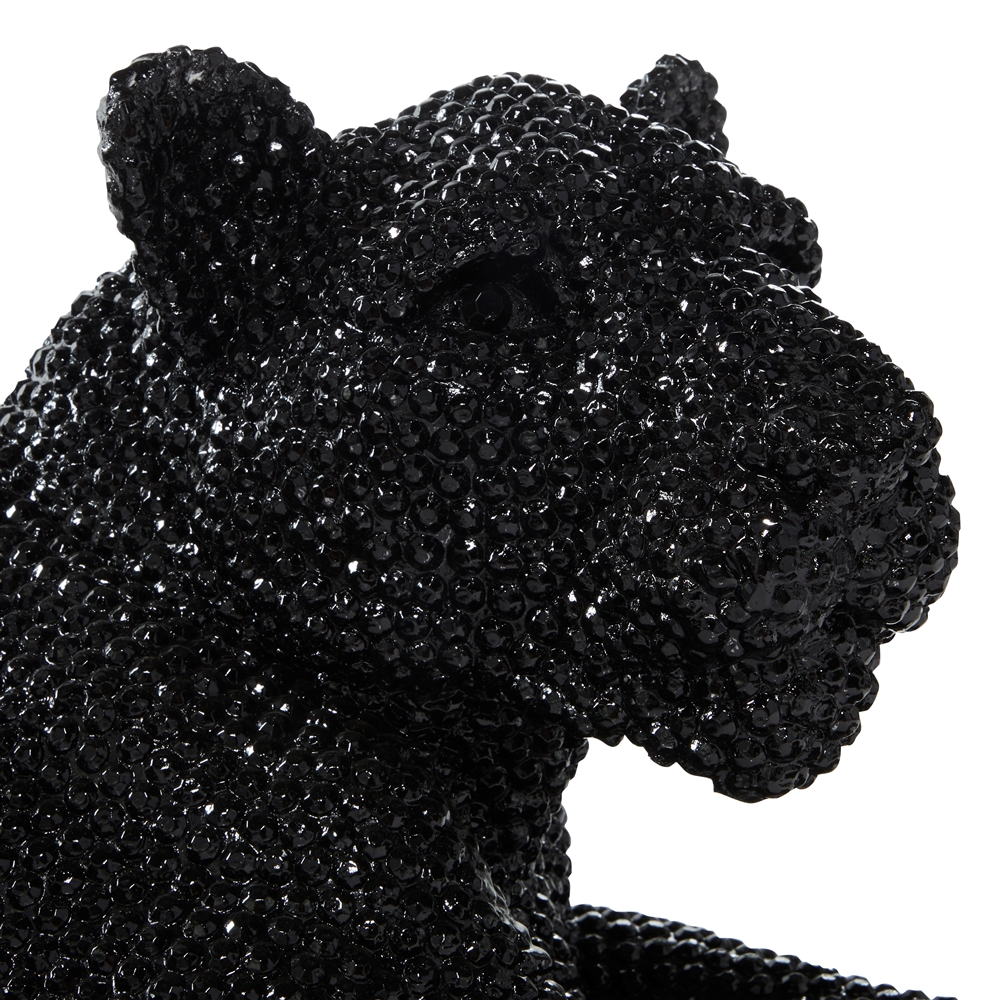 Grayson Lane 14-in X 39-in Glam Sculpture Black Polystone Leopard 3 Grayson Lane 14-in X 39-in Glam Sculpture Black Polystone Leopard - Image 3