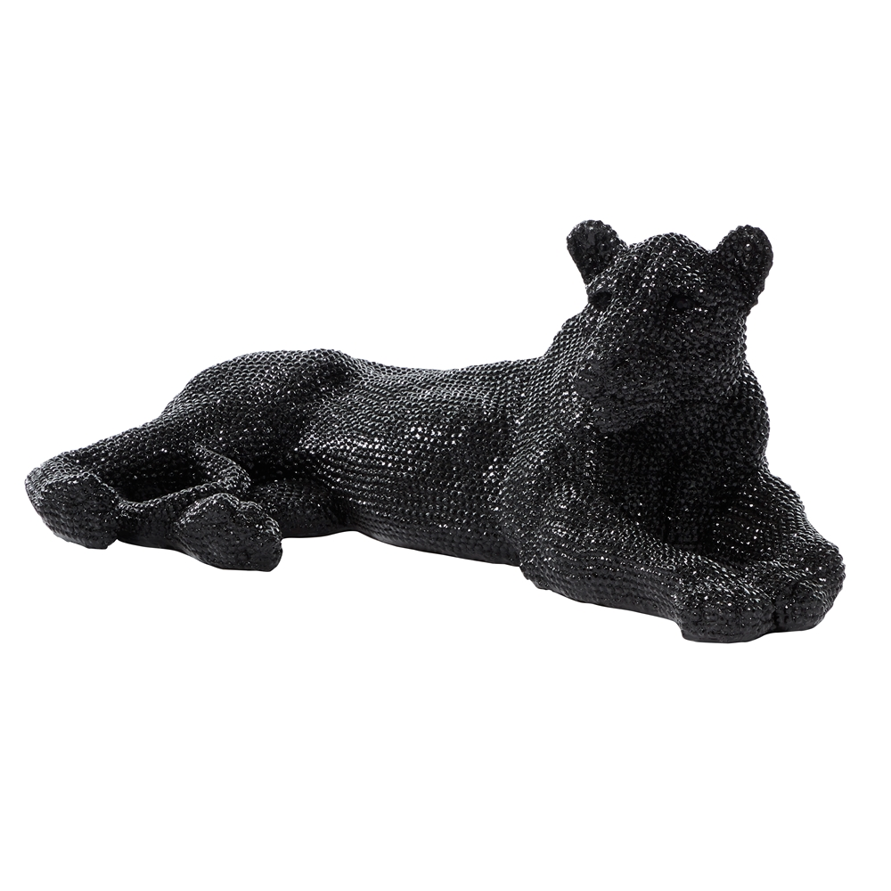 Grayson Lane 14-in X 39-in Glam Sculpture Black Polystone Leopard 5 Grayson Lane 14-in X 39-in Glam Sculpture Black Polystone Leopard - Image 5