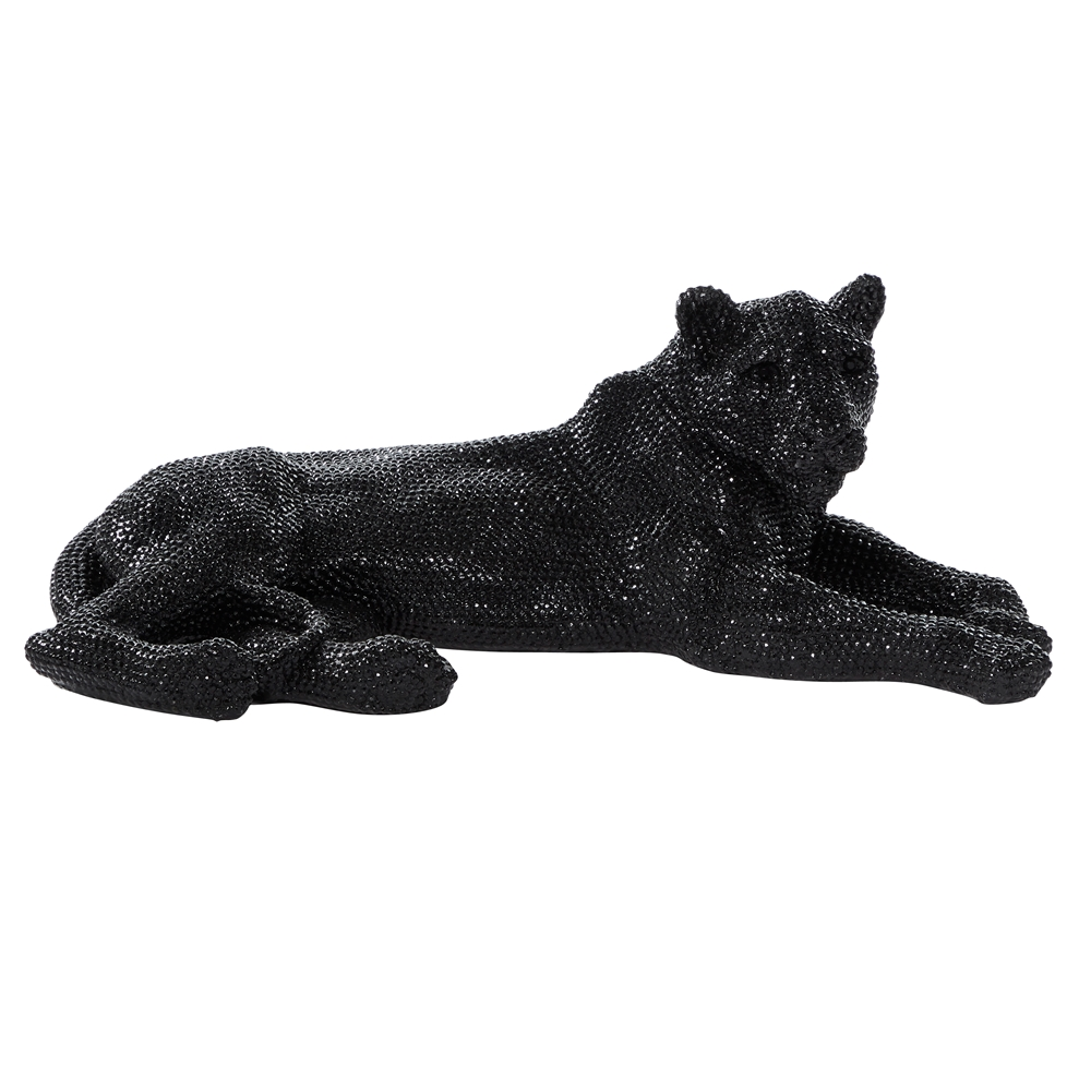 Grayson Lane 14-in X 39-in Glam Sculpture Black Polystone Leopard 4 Grayson Lane 14-in X 39-in Glam Sculpture Black Polystone Leopard - Image 4