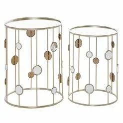 Grayson Lane 2-Piece Gold Metal Accent Table Set