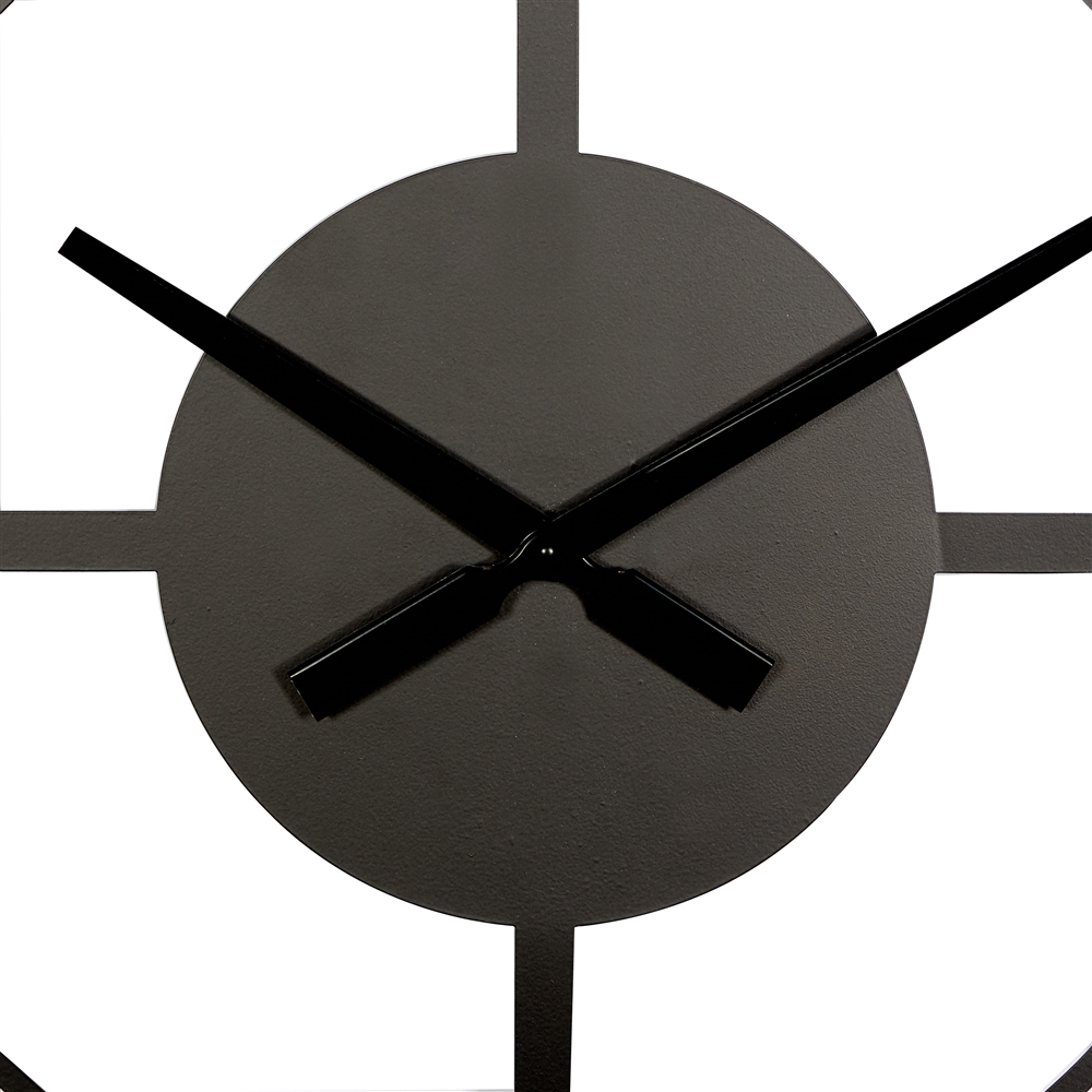Grayson Lane Black Analogue Round Wall Standard Clock 6 Grayson Lane Black Analogue Round Wall Standard Clock - Image 6