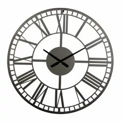 Grayson Lane Black Analogue Round Wall Standard Clock