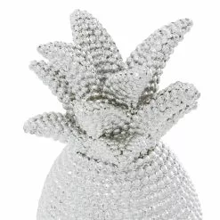 Grayson Lane 12-in X 6-in Glam Pineapple Sculpture Silver Polystone