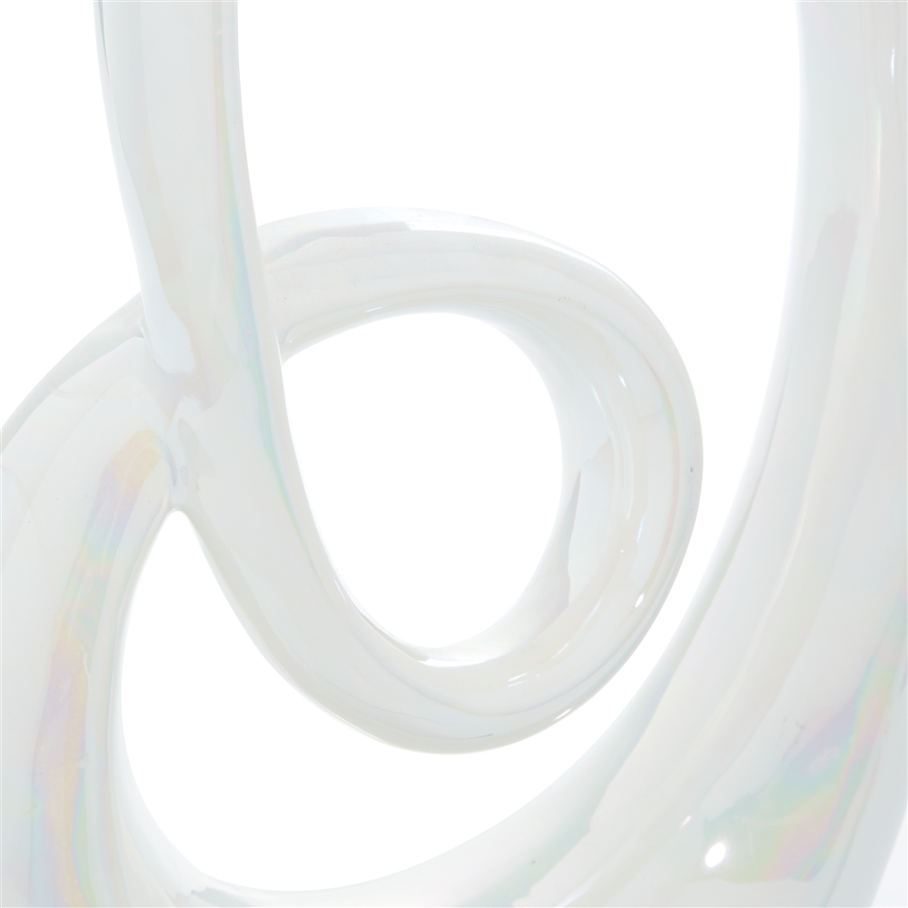 Grayson Lane 21-in X 10-in Modern Sculpture White Porcelain Abstract 5 Grayson Lane 21-in X 10-in Modern Sculpture White Porcelain Abstract - Image 5