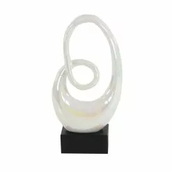 Grayson Lane 21-in X 10-in Modern Sculpture White Porcelain Abstract 6 Grayson Lane 21-in X 10-in Modern Sculpture White Porcelain Abstract -GRAYSON LANE SHOP 330859020 AlternateImage3