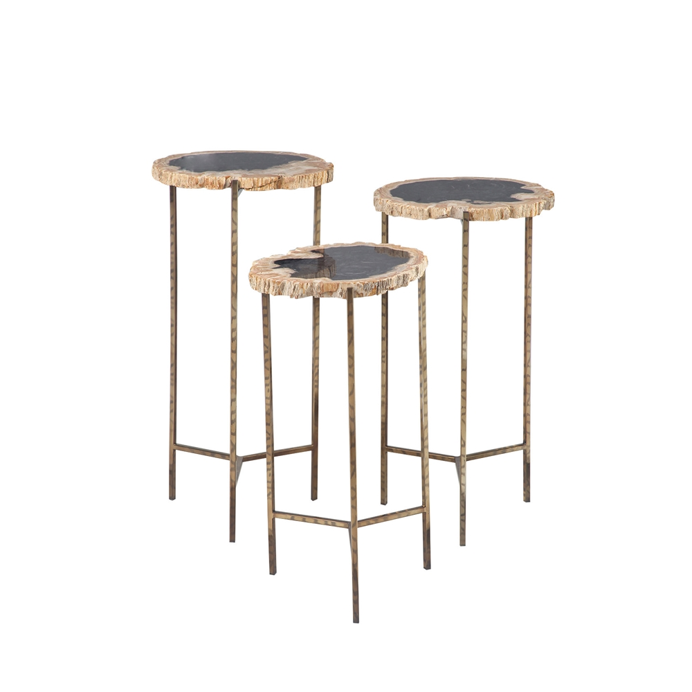 Grayson Lane 3-Piece Gold Wood Accent Table Set 2 Grayson Lane 3-Piece Gold Wood Accent Table Set - Image 2