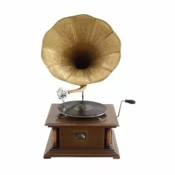 Grayson Lane Brown Wood And Metal Gramophone 6 Grayson Lane Brown Wood And Metal Gramophone -GRAYSON LANE SHOP 330859600 AlternateImage3