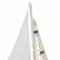 Grayson Lane Coastal White Wood Sailboat Sculptures - Set Of 2 -GRAYSON LANE SHOP 330859646 AlternateImage2