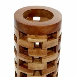 Grayson Lane Brown Teak Wood Vase