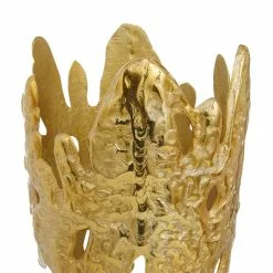 Grayson Lane Gold Aluminum Vases - Set Of 2