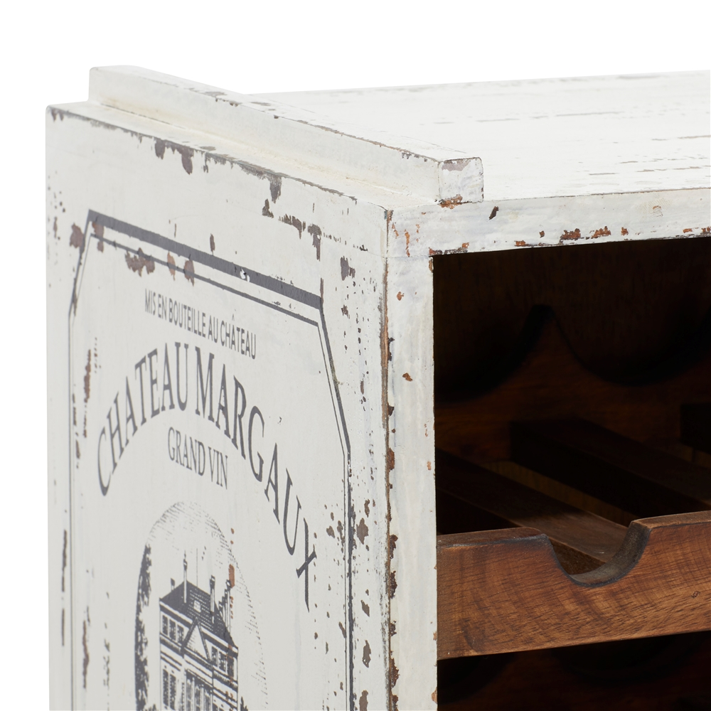Grayson Lane 12.85-in X 16.35-in White Wood Wine Rack 6 Grayson Lane 12.85-in X 16.35-in White Wood Wine Rack - Image 6