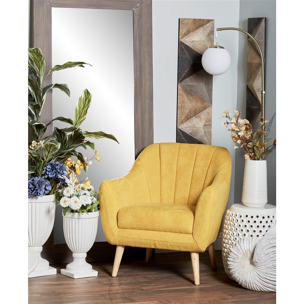 Grayson Lane Modern Yellow Polyester Blend Accent Chair 3 Grayson Lane Modern Yellow Polyester Blend Accent Chair - Image 3