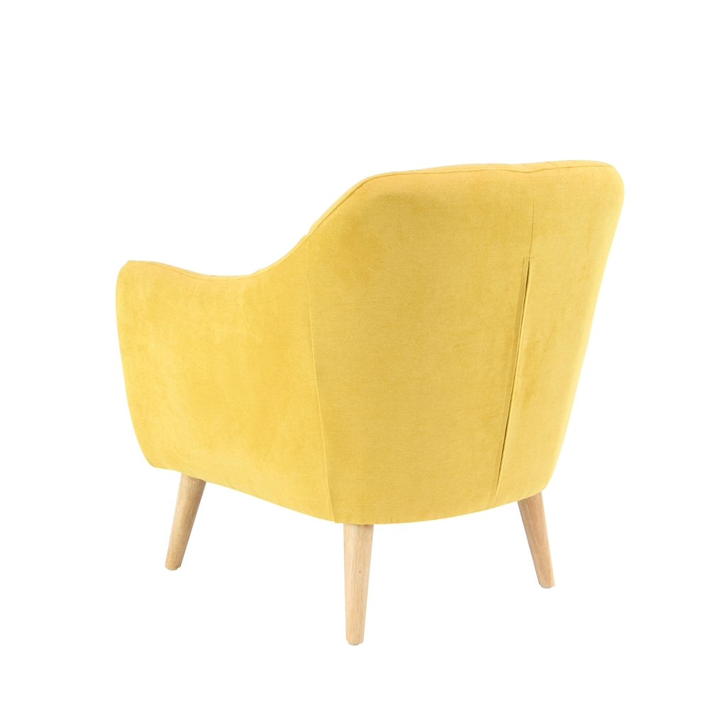 Grayson Lane Modern Yellow Polyester Blend Accent Chair 2 Grayson Lane Modern Yellow Polyester Blend Accent Chair - Image 2