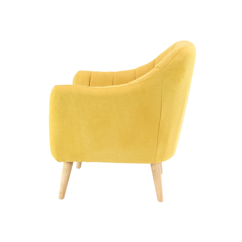 Grayson Lane Modern Yellow Polyester Blend Accent Chair 4 Grayson Lane Modern Yellow Polyester Blend Accent Chair - Image 4
