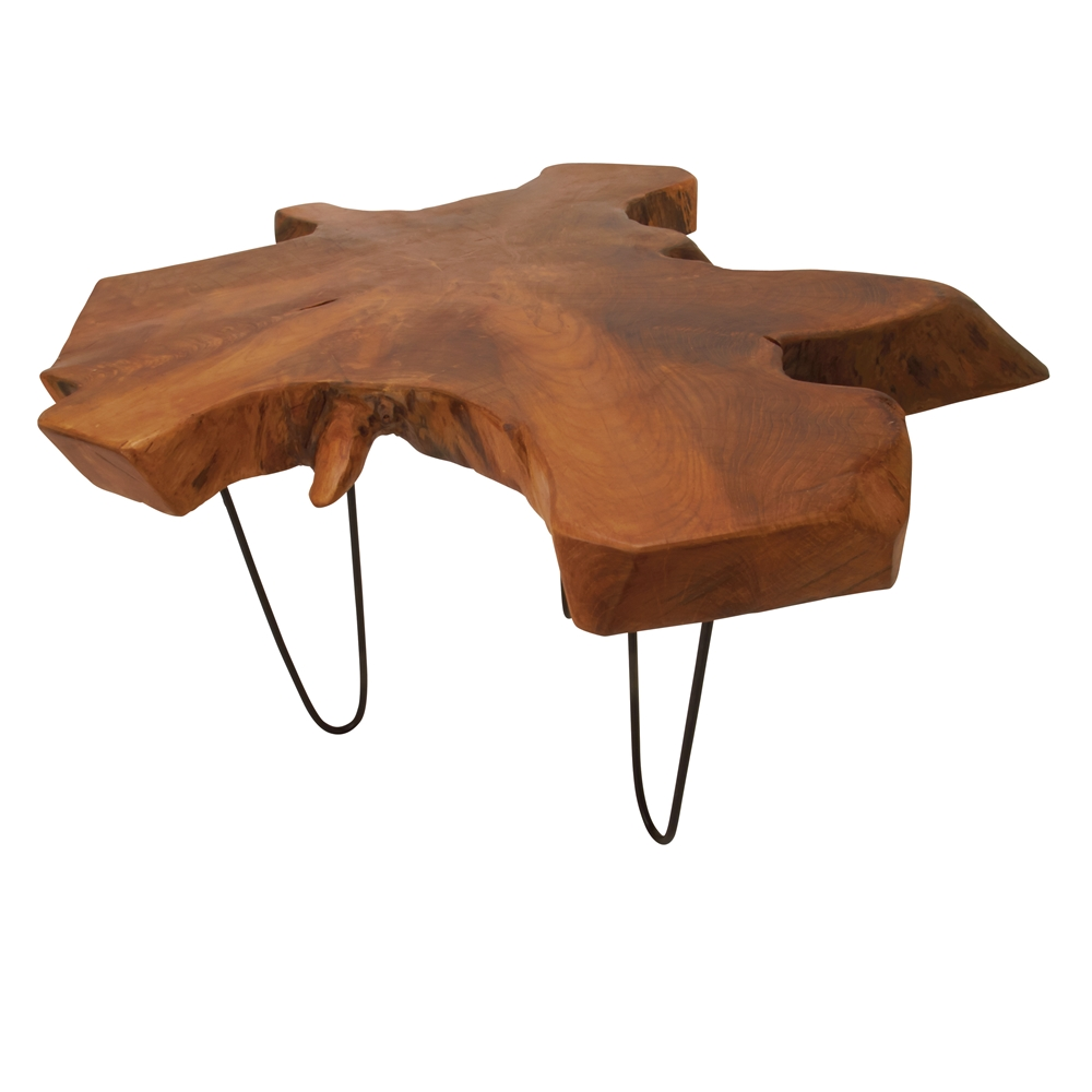 Grayson Lane Brown Teak Wood And Metal Coffee Table 5 Grayson Lane Brown Teak Wood And Metal Coffee Table - Image 5