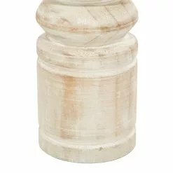 Grayson Lane Wooden Pillar Candle Holder - Set Of 3