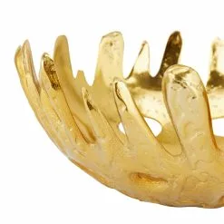 Grayson Lane Gold Aluminum Decorative Bowls - Set Of 2