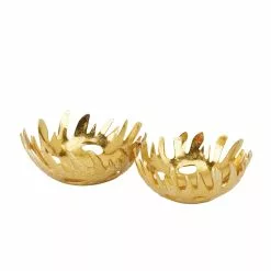 Grayson Lane Gold Aluminum Decorative Bowls - Set Of 2 -GRAYSON LANE SHOP 330859971 AlternateImage4