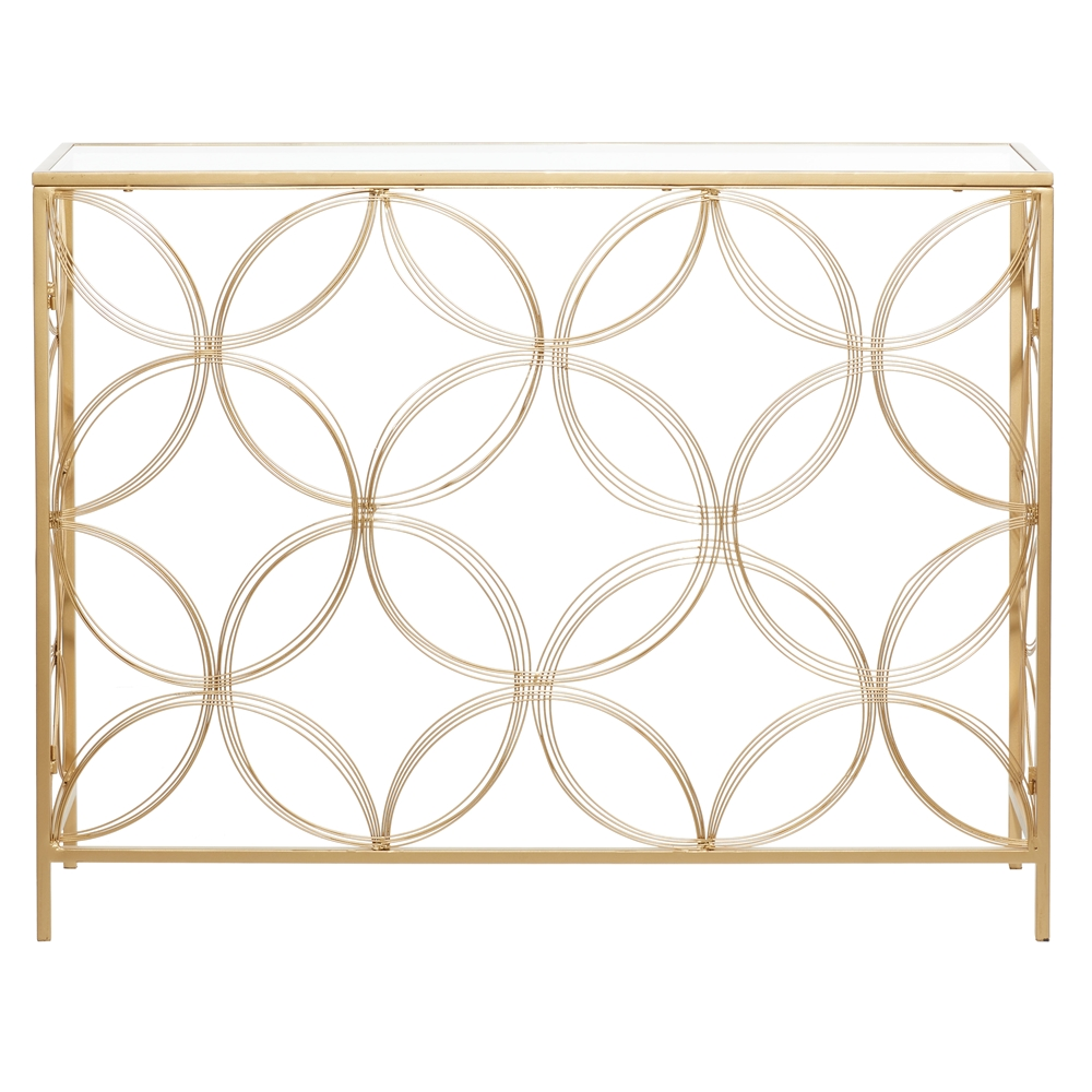 Grayson Lane Gold Modern Console Table 1 Grayson Lane Gold Modern Console Table
