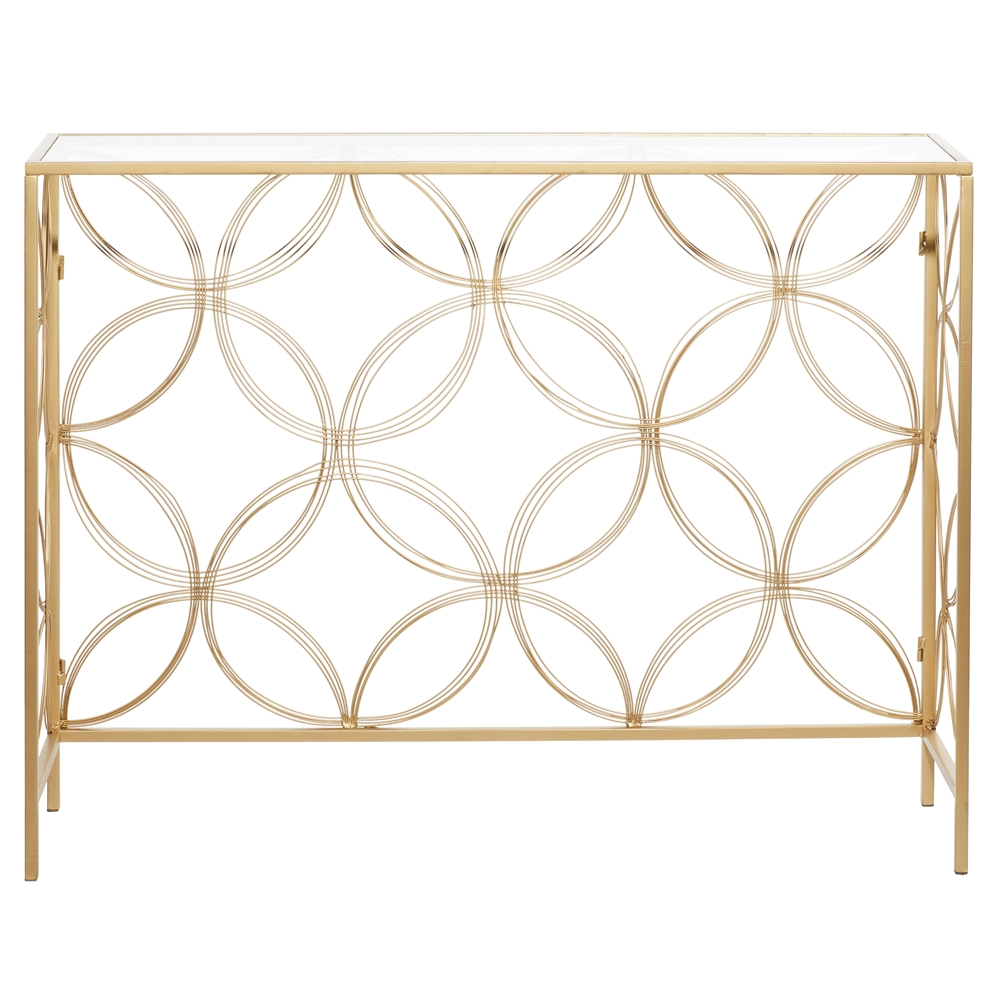 Grayson Lane Gold Modern Console Table 3 Grayson Lane Gold Modern Console Table - Image 3