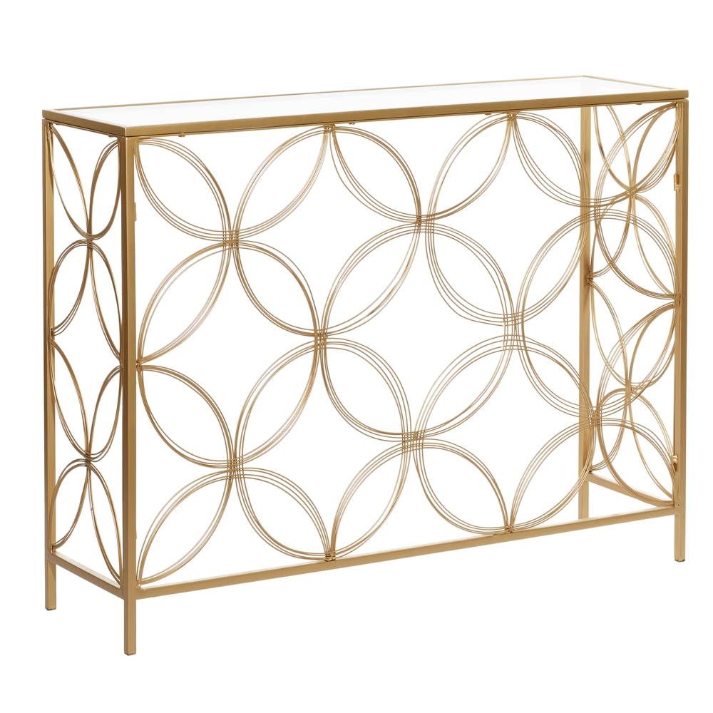 Grayson Lane Gold Modern Console Table 4 Grayson Lane Gold Modern Console Table - Image 4
