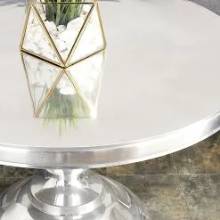 Grayson Lane Silver Metal Coffee Table